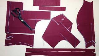 Part -1 / Very Easy Method ||  Chest 40"  || How to cut normal cross cut blouse for beginners