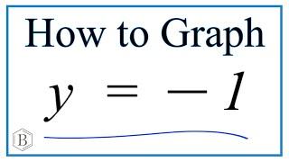 How to Graph y = -1