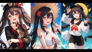 4K Ai Art Look Book of Hu Tao from Genshin Impact!