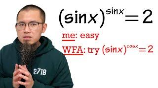 Solving sin(x)^sin(x)=2