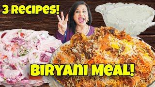 Full Fastest Biryani Meal with Gulabi Pyaaz and Raita 3 Recipes in 1 - RKK