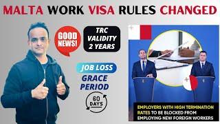 Malta Work Visa Good News 2025 ! Latest Update on TRC with 2 Years Validity