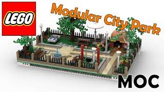 Lego MOC - Modular City Park - Digital Speed Build