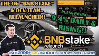  #BnbStake “THE RELAUNCH” Has Crossed 2000+ BNB STAKED!! | Can The OG Repeat The Nearly 30000 BNB?