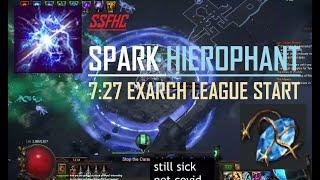 Spark League Start Hierophant → Exarch 7:27 (Self-Cast) [SSFHC Patch 3.20]