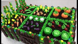How To Make a VEGETABLE GARDEN CAKE by Cakes StepbyStep