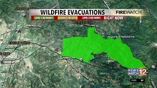 Wildfire evacuations for Salt Creek Fire