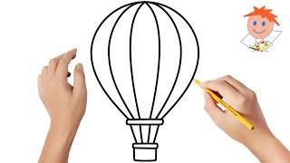 How to draw an air balloon | Easy drawings