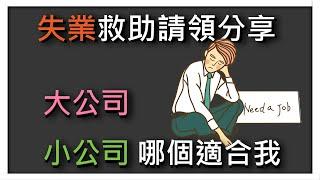 失業救助請領分享！大公司和小公司適合「哪種」新鮮人？？ ｜不順遂的職涯經驗分享  #非自願離職#面板系列#物理系#科技業#職涯分享 #找工作  #大公司 #小公司 #失業