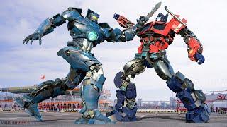 Transformers The Last Knight - Optimus Prime vs Gipsy Danger Fight Scene | Paramount Pictures [HD]