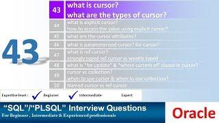 Oracle PL SQL interview question What is cursor and what are the types of cursor in oracle