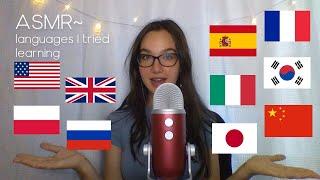 ASMR languages i tried learning  whispers, hand movements 