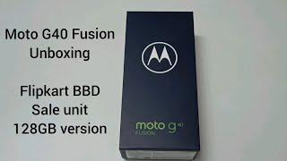 Moto G40 Fusion unboxing, 128gb flipkart BBD sale unit. 11700/- with exchange and discount