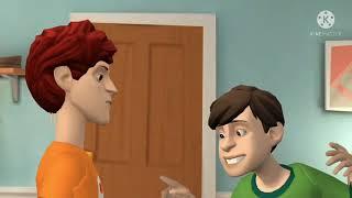 Phineas and Ferb Pushes Caillou Down The Stairs/Grounded And Busted BIG TIME