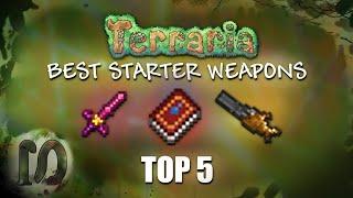 Terraria 1.3.5 - Top 5 BEST STARTER (pre-hardmode) WEAPONS (OVERPOWERED) - DEFEAT ANY PHM BOSS