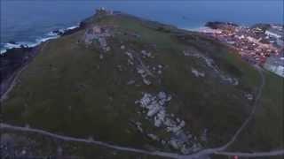 The Island St Ives with a drone