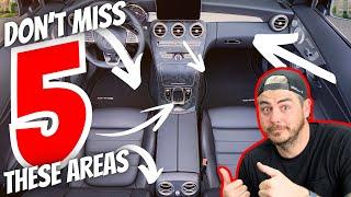 5 SPOTS you may be MISSING when DETAILING THE INTERIOR OF YOUR CAR!