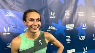 Sage Hurta-Klecker after 5th at 2024 Olympic Trials 800 final