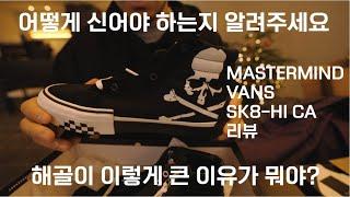 이걸 어떻게 신어야하나요? 해골이 너무 큰데요? 마스터마인드 반스 Sk8-hi Ca리뷰