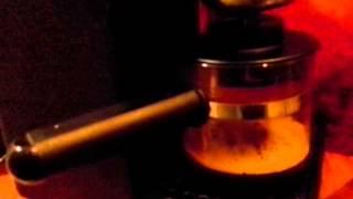 Expresso coffee brewing LOUD SOUND Delicious