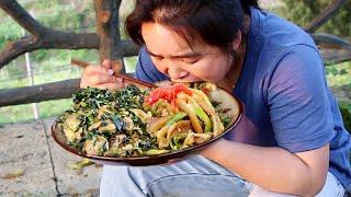 Sister Miao steals goose eggs and makes "Mom and spicy eggplant"