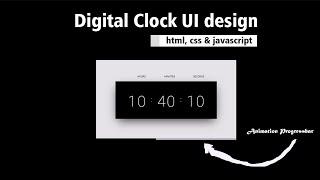 Digital Clock with Animated Progress-bar | HTML CSS & Vanilla Javascript 2021