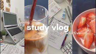 Study vlog  studying, journaling and making bingsu