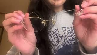 ASMR quick eye exam with glasses 