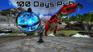 I Survived 100 Days PvP Ark Mobile | Upgraiding Base + Raiding