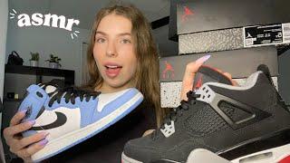 ASMR shoes collection (whispers, tapping, unboxing)