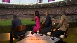 BBC Commentators, Denise Lewis & Colin Jackson's Reaction To Mo Farah's 5000m Gold !!!