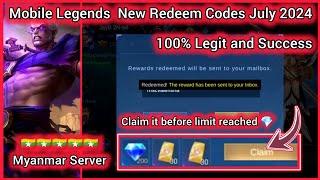 Mobile Legends Redeem Code July 20, 2024 - MLBB Redeem Code for MYANMAR SERVER  VPN is recommended