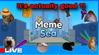 meme sea is ACTUALLY GOOD ?! | #roblox #memesea #shortslive