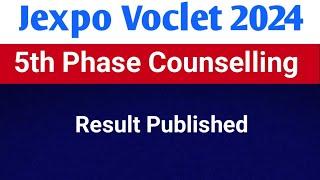 JEXPO 5Th Phase Counselling Result Published