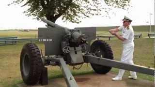 Andrew O'Brien Fires the cannon at Camp Perry for colors