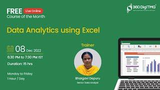 Data Analytics using Excel | Day 9 | 360DigiTMG