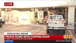 Driver crashes into patio outside Tempe coffee shop