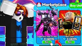 NEW UNITS in MARKETPLACE!TITAN TV MAN UPDATE  - Toilet Tower Defense