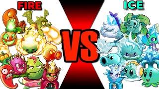 Team FIRE vs ICE - Which Team Plant Will Win? - PvZ 2 Plant vs Plant