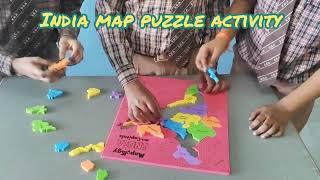 India map puzzle activity #india #map