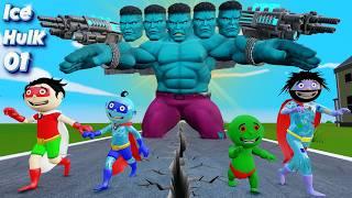 Ice Hulk Monster Cartoon Comedy | Ice Hulk Monster Comedy | Funny Comedy Video - Bittu Sittu Toons