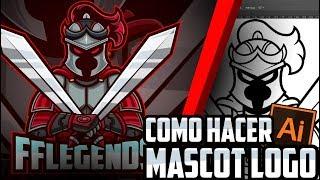 como HACER un MASCOT LOGO de ESPORTS fácil - Tutorial Illustrator en español Dudas