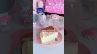 yummy crepe cake  #kawaii #aesthetic #cute #shorts #asmr #pink #sanrio