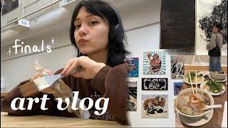 art vlog  finals week!! as a college art student