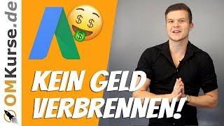 Google Ads ► 5 Fehler, die Dich viel Geld kosten ... [Tutorial Deutsch]