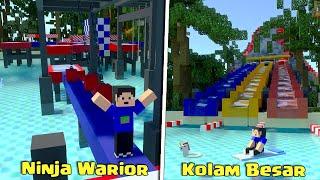 Bermain di Wahana Air ada Perosotan dan Ninja Warrior MCPE