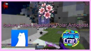 Best Free Minecraft Hack 1.8.9 - Sakura Client Bypassing Polar Anticheat | Universocraft