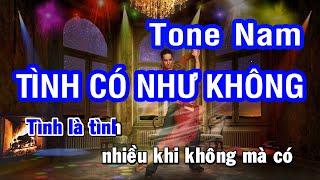 Karaoke Tình Có Như Không Tone Nam - Cha Cha Cha | Nhan KTV