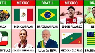 Mexico Vs Brazil || Country Comparison 2024 || Versus Kingdom