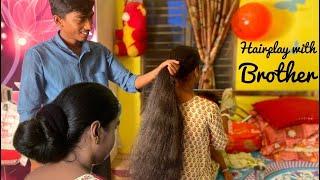 Ruhi’s hair play by male || new longhair play story video || bengali hair play channel